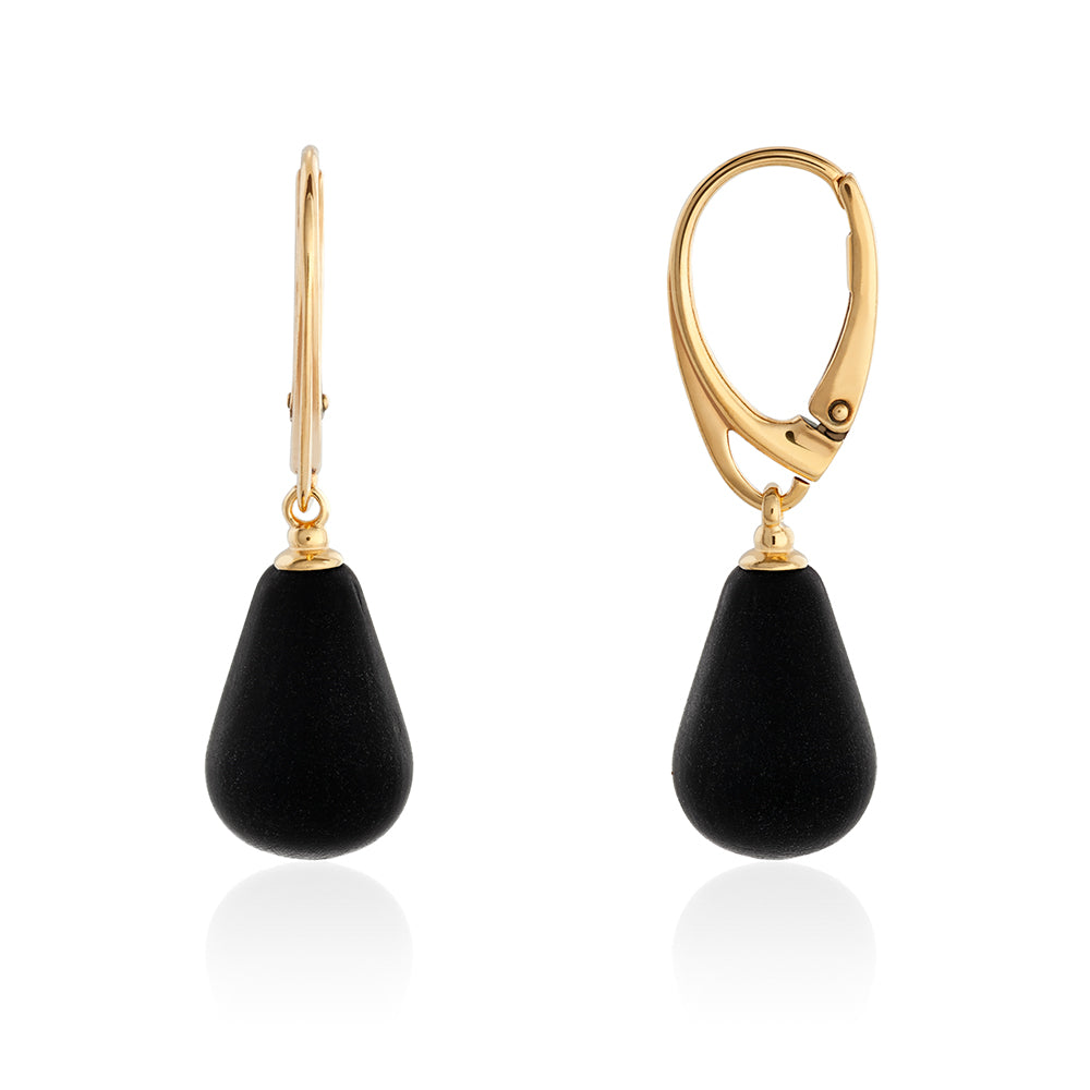 Recycled Black baltic Amber stud Earrings is handmade from Natural Baltic Amber