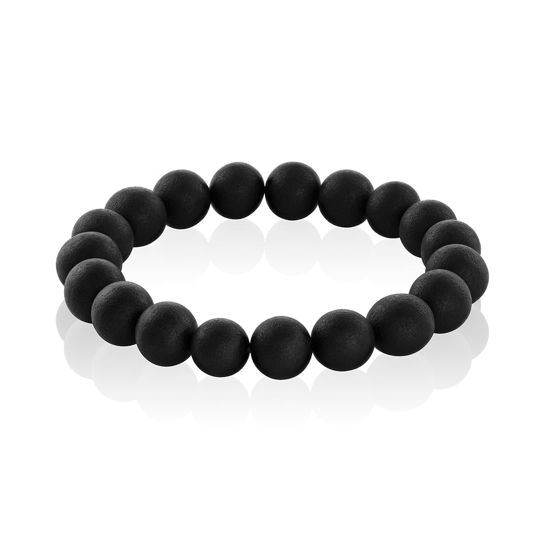 Black recycled Amber bracelet handmade from Natural Baltic Amber