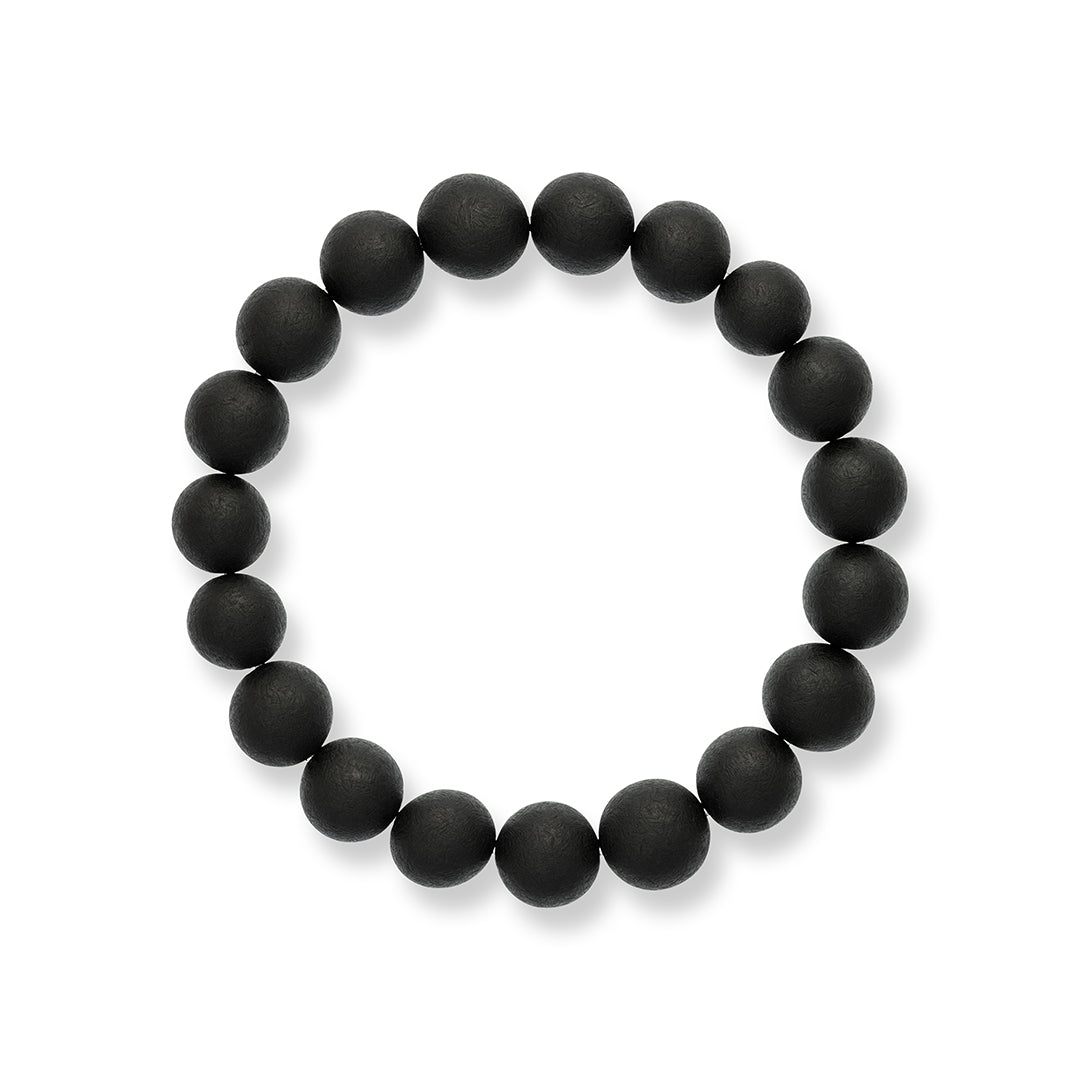 Black recycled Amber bracelet handmade from Natural Baltic Amber