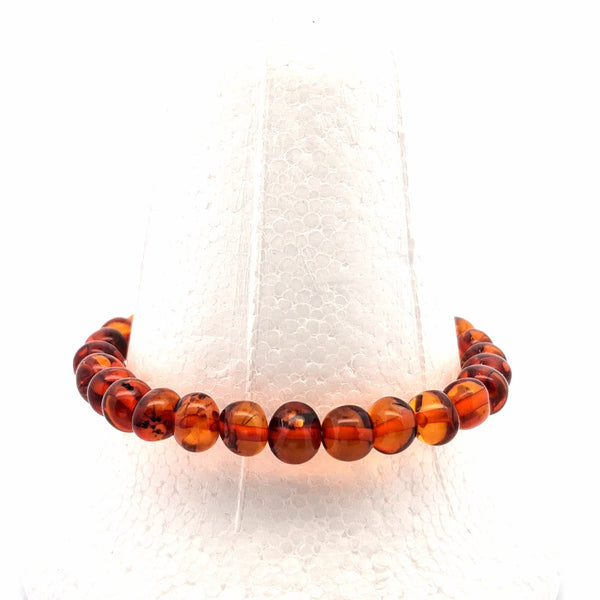Unique Amber Bracelet #510 — front