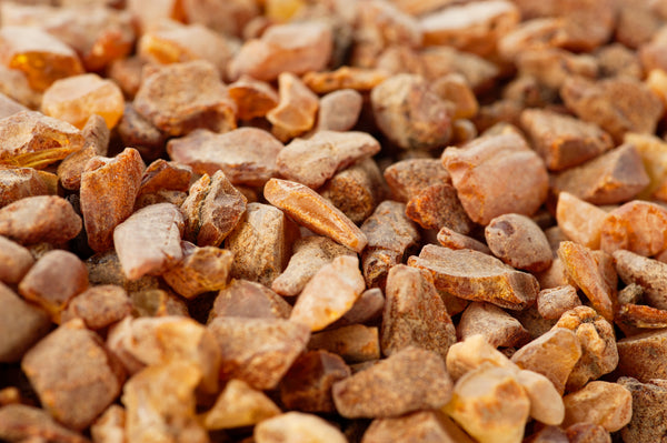 Baltic amber raw material 300 g size from 8 mm to 11 mm