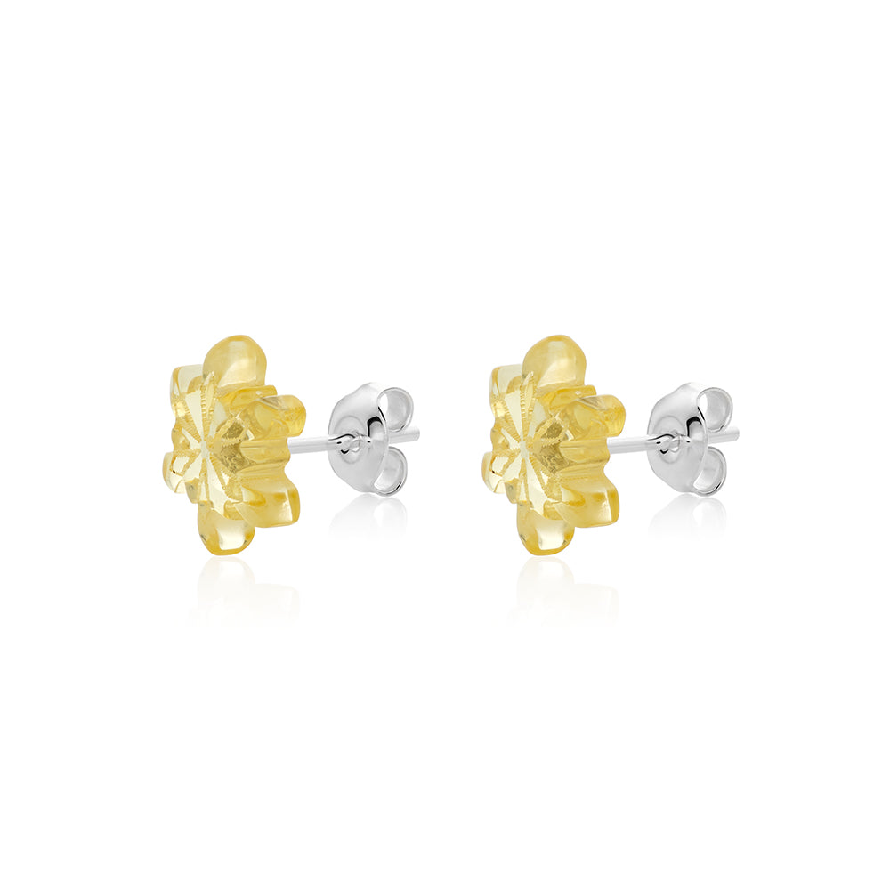 Transparent&nbsp;Amber stud Earrings&nbsp;is handmade from Natural Baltic Amber
