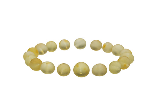 Baltic amber loose beads baroque shape yellow transparent size 8-10 mm one package 100gr.