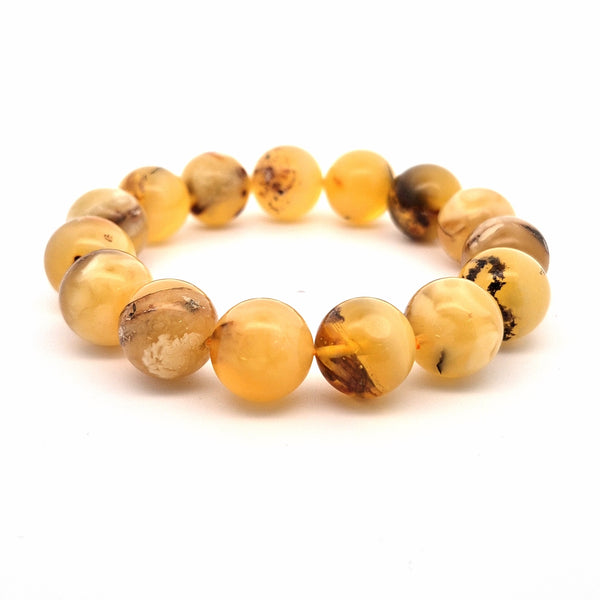 Unique Amber Bracelet #504 — front
