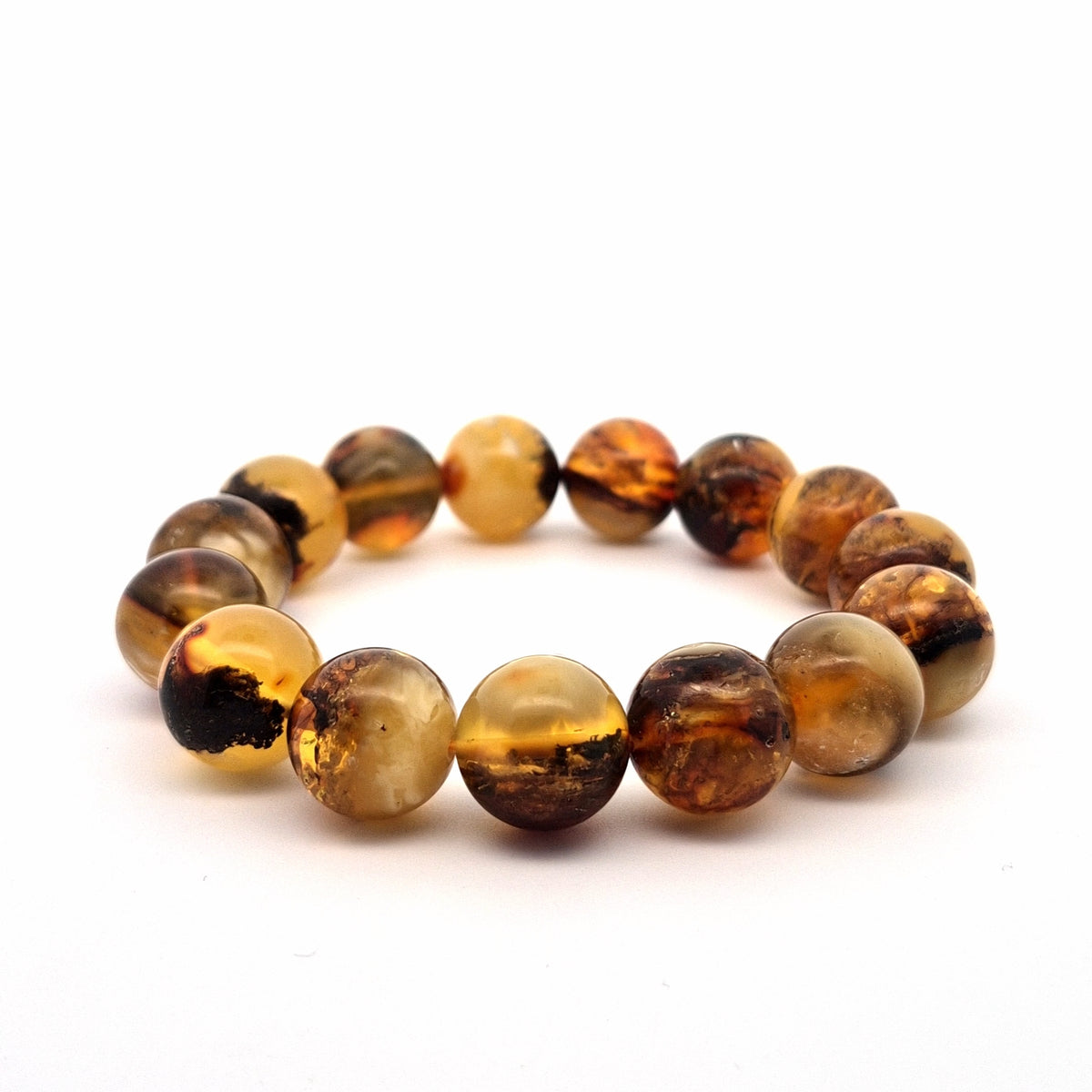 Unique Amber Bracelet #509 — front