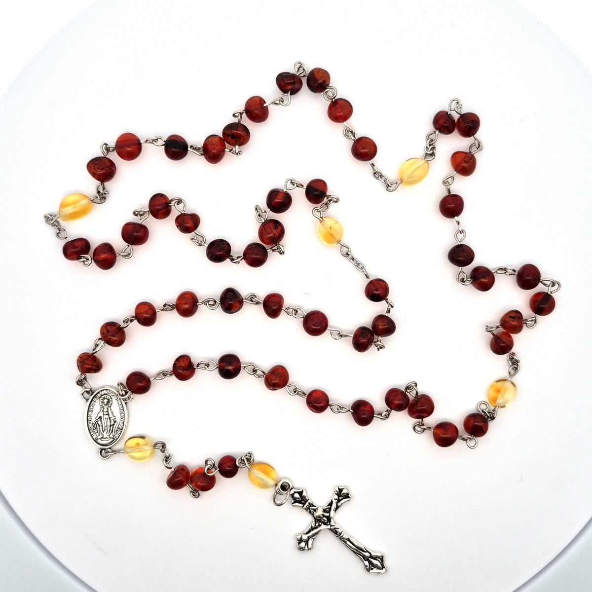 Amber Rosary #607