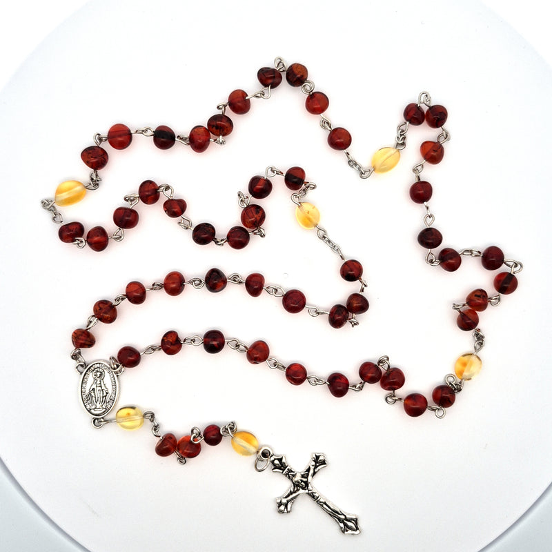 Amber Rosary #607